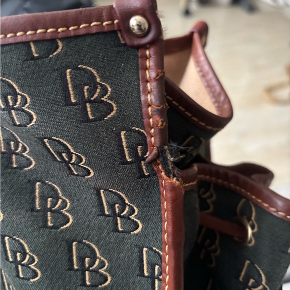 Dooney & Bourke Black and Brown Tote Bag - Picture 6 of 8